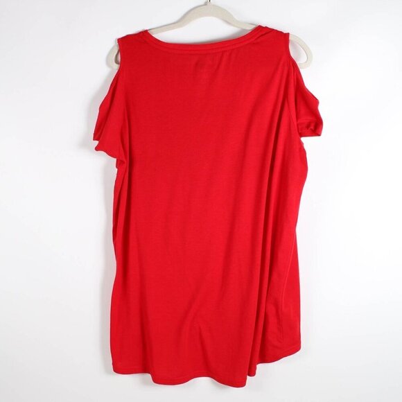 Boston Red Sox Cold Shoulder Top - High Low - Size 2XL - Picture 3 of 8